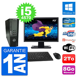 PC Dell T1700 SFF Ecran 19" Intel i5-4570 RAM 8Go Disque 2To Windows 10 Wifi - Occasion