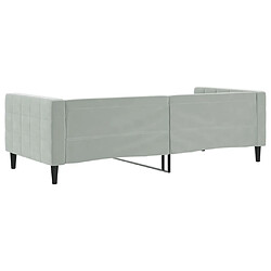 Acheter vidaXL Lit de repos sans matelas gris clair 90x200 cm velours