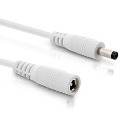 InLine® Rallonge DC mâle/femelle 5,5 x 2,5 mm AWG 18 Blanc 5 m