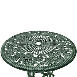 Avis Maison Chic Jeu de bistro 3 pcs,Mobilier d'extérieur,table de bistro et chaises Aluminium coulé Vert -GKD143244