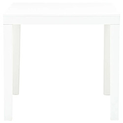 Maison Chic Table de jardin | Table d'extérieur Blanc 78x78x72 cm Plastique -GKD23688