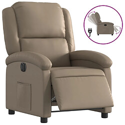 vidaXL Fauteuil inclinable électrique Cappuccino Similicuir