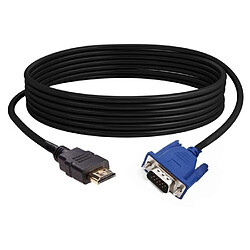 Acheter 5 M Câble HDMI vers VGA HD 1080P avec câble adaptateur audio HDMI vers VGA Câble B_r4029