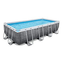 Piscine Autoportante Tubulaire Bestway Power Steel Design Rotin 549x274x122 cm Filtre à Cartouche de 5.678 litres/heure