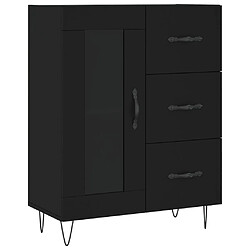 vidaXL Buffet noir 69,5x34x90 cm bois d'ingénierie