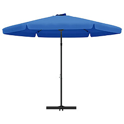 Avis vidaXL Parasol de jardin avec mât en acier 300 cm Bleu azuré