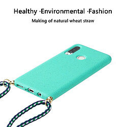 Coque en TPU la paille de blé avec dragonne bleu pour votre Huawei P30 Lite