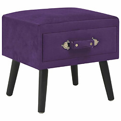 Maison Chic Lot de 2 Tables de chevet - Tables de Nuit Violet foncé 40x35x40 cm Velours