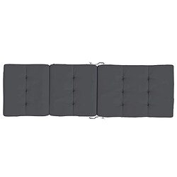 Acheter vidaXL Coussins de chaise longue lot de 2 anthracite tissu oxford