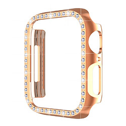 Coque en TPU ENKAY électroplaqué, décor de strass, or rose pour votre Apple Watch Series 7 45mm