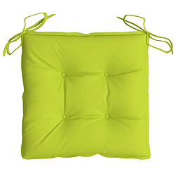 Acheter vidaXL Coussins de chaise lot de 2 vert brillant 40x40x7 cm