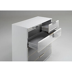 Inside 75 Commode ENSSE 6 tiroirs blanc miroir