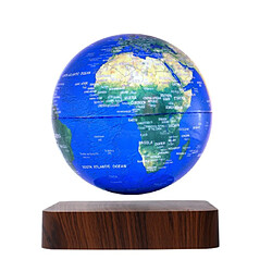 Magneticland Globe TERRE lumineux en lévitation GM sur base bois GEOLITE