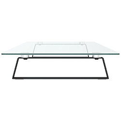 Acheter vidaXL Support de moniteur noir 100x35x8 cm verre trempé et métal