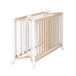 Avis Roba Lit bébé pliant à barreaux hêtre et blanc Fold Up 60x120