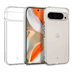 Htdmobiles Coque pour Google Pixel 9 Pro XL - housse etui silicone gel fine + verre trempe - TRANSPARENT TPU