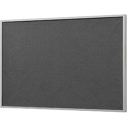 Bi-Office Tableau d'Affichage New Basic, Surface en Feutre Gris avec Cadre Gris 885 x 585 mm