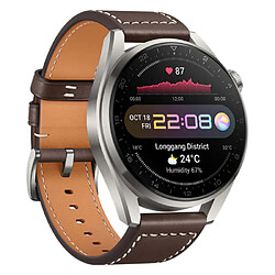 Avis Huawei Watch 3 Pro Classic Montre Connectée 1.43" AMOLED Wi-Fi GPS Tracker d'Activité Marron