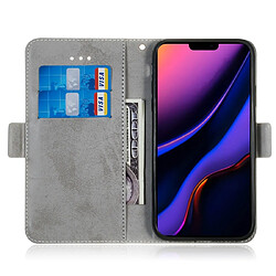 Acheter Wewoo Coque Pour iPhone 11 Pro Retro Etui à rabat en cuir avec fente carte et support Gris