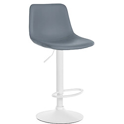 Non Tabouret de bar Divo simili cuir blanc