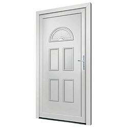 Avis vidaXL Porte d'entrée blanc 98x198 cm PVC