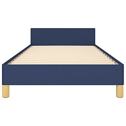 Maison Chic Lit adulte - Cadre Structure de lit avec tête de lit Contemporain Bleu 80x200 cm Tissu -MN37568 pas cher