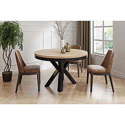 WFL GROUP Table Extensible Clara - 100 cm Chêne Sonoma