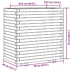 vidaXL Jardinière 70x40x72 cm bois massif douglas pas cher