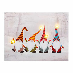 BigBuy Christmas Cadre Noël Multicouleur Bois Toile 40 x 30 x 18 cm