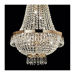 Ideal Lux Grand Chandelier Caesar Métal Or 12 ampoules 110cm