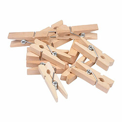 Paris Prix Lot de 12 Pinces en Bois Accroche 3cm Naturel