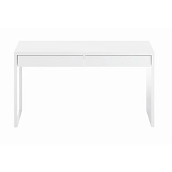 Acheter Alter Bureau réversible à deux tiroirs, couleur blanc brillant, Dimensions 138 x 75 x 50 cm