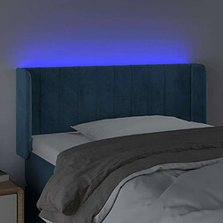 Acheter Maison Chic Tête de lit moderne à LED lumineuse pour chambre - Décoration de lit Bleu foncé 83x16x78/88 cm Velours -MN30191