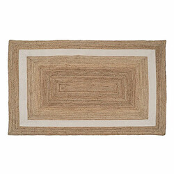 BigBuy Home Tapis 290 x 200 cm Naturel Blanc Jute