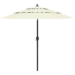 Maison Chic Parasol Jardin | Parasol à 3 niveaux avec mat en aluminium Sable 2,5 m - GKD47065