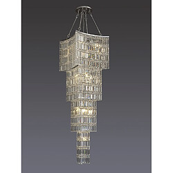 Luminaire Center Suspension Gianni Tall 11 Ampoule chrome poli/cristal