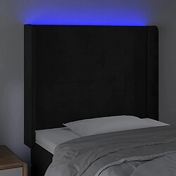 Avis vidaXL Tête de lit à LED Noir 103x16x118/128 cm Velours