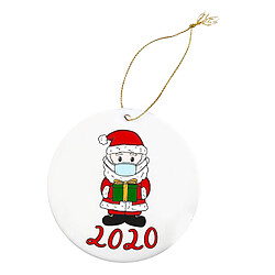 Creative Christmas Tree Ornament Quarantine Survived Circle Style Imprimé Recto-verso 3 pas cher