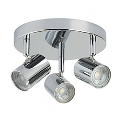 Searchlight Plafonnier Rollo, chrome, 3 ampoules