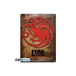 Abystyle Game of Thrones - Plaque métal Targaryen