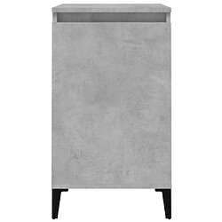 Maison Chic Table de chevet,Table de Nuit,Meuble de Rangement gris béton 40x35x70 cm bois d'ingénierie pas cher