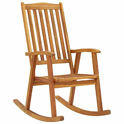 Maison Chic Chaise à bascule avec coussin | Fauteuil à bascule Rocking chairs Bois d'acacia massif -GKD29025