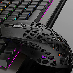 Universal Souris gaming légère, symétrique, ergonomique, rétroéclairée RVB, 6 vitesses, 6200 ppp | Mouse (noire)