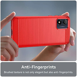 Acheter Htdmobiles Coque pour Motorola Moto E13 - housse etui silicone gel carbone + verre trempe - ROUGE