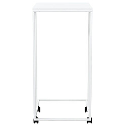 Acheter Maison Chic Table d'appoint | Table Basse avec roues Blanc 40x30x63,5cm Bois d'ingénierie -GKD61380