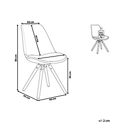 Avis Beliani Chaise de salle à manger DAKOTA Noir