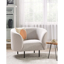 Beliani Fauteuil LOEN Tissu Beige clair