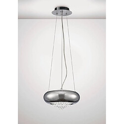 Luminaire Center Suspension Phyllis Small 2 Ampoules G9 chrome poli/cristal