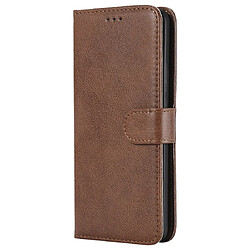 Wewoo Housse Coque Pour Huawei Mate 20 Pro Étui de protection à rabat horizontal de couleur unie avec support et fentes cartes et portefeuille et cadre photo et lanière marron