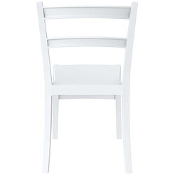 Acheter Decoshop26 Chaise design simple pour intérieur ou extérieur en plastique blanc 10_0005510